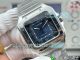 BV Factory Swiss Clone Large Cartier Santos Blue Dial Stainless Steel 9015 Automatic Watch (3)_th.jpg